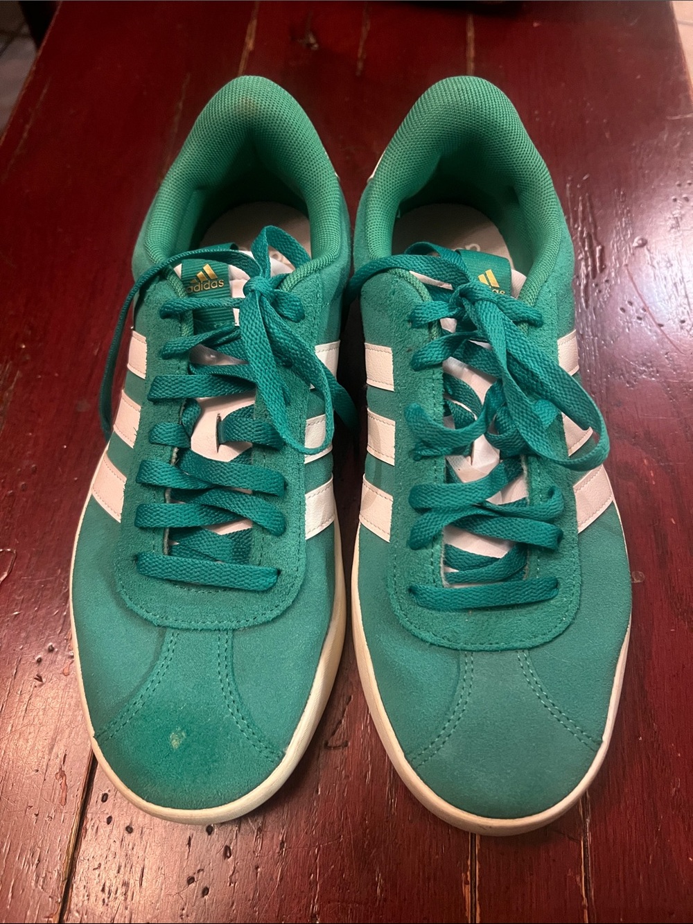 adidas Teal Women's Sneakers with White Stripes
